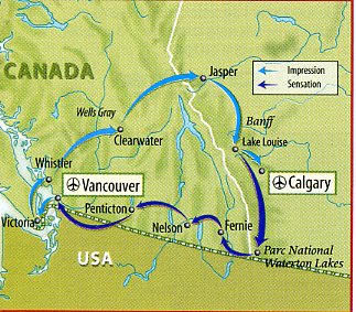 Circuit individuel (Autotour)  au Canada : Du Pacific aux Rocheuses