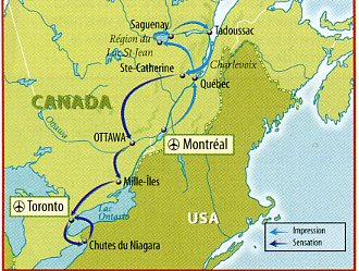 Circuit individuel (Autotour)  au Canada : Québec et Ontario